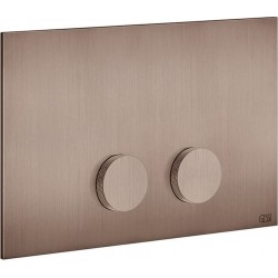 Flush wall plates for concealed cistern Copper Brushed PVD Actuation dual flush valve material: Metal, color: Bronze surface: Brushed Flush plates