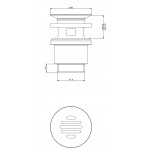 Waste Valve With overflow material: Brass surface: Glossy, color: Chrome Waste overflows