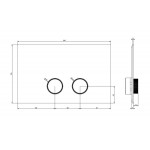 Flush wall plates for concealed cistern Actuation dual flush valve material: Metal, color: Bronze surface: Brushed Flush plates