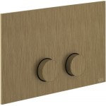 Flush wall plates for concealed cistern Actuation dual flush valve material: Metal, color: Bronze surface: Brushed Flush plates