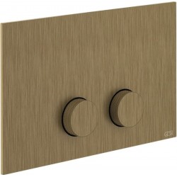 Flush wall plates for concealed cistern Actuation dual flush valve material: Metal, color: Bronze surface: Brushed Flush plates