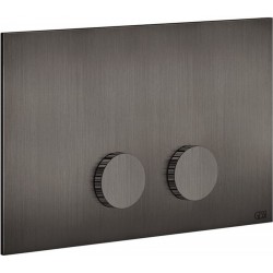 Flush wall plates for concealed cistern Black Metal Brushed PVD Actuation dual flush valve material: Metal, color: Black surface: Brushed Flush plates