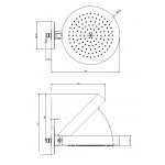 Shower head Wall-mounted 32x32 material: Brass, style: 1 spray Warm Bronze Brushed PVD, color: Bronze surface: Brushed Overhead showers Shower head Wall-mounted 32x32 material: Brass, style: 1 spray Warm Bronze Brushed PVD, color: Bronze surface: Brushed Overhead showers