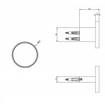 Άγκιστρο από ορείχαλκο μονό Finox Brushed Nickel, χρώμα: Χρωμέ επιφάνεια: Βουρτσισμένη Άγκιστρα