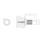 Hook Flat wall mounted material: Brass single Gold PVD, color: Gold surface: Glossy Hooks