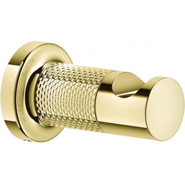 Hook Flat wall mounted material: Brass single Gold PVD, color: Gold surface: Glossy Hooks