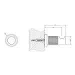 Hook Flat wall mounted material: Brass single Matte Black, color: Black surface: Matt Hooks Hook Flat wall mounted material: Brass single Matte Black, color: Black surface: Matt Hooks