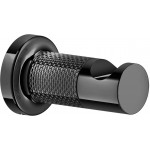 Hook Flat wall mounted material: Brass single, color: Black surface: Glossy Hooks