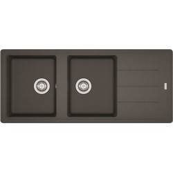 Sink Granite 116x50 left / right nested 2 cabinet, color: Dark Grey Granite
