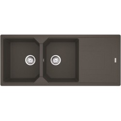 Sink Granite 116x50 left / right nested 2 cabinet, color: Dark Grey Granite