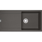 Νεροχύτης γρανιτένιος 97x50 με πάγκο αριστερά / με πάγκο δεξιά ένθετος 1 γούρνα αντιστρεφόμενος slate grey, χρώμα: Γκρι Σκούρο Γρανιτένιοι