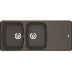 Sink Granite 116x50 left / right nested 2 cabinet, color: Dark Grey Granite