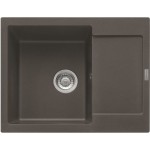 Sink Granite 62x50 left / right nested 1 bowl, color: Dark Grey Granite