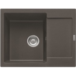 Νεροχύτης γρανιτένιος 62x50 με πάγκο αριστερά / με πάγκο δεξιά ένθετος 1 γούρνα αντιστρεφόμενος, slate grey, χρώμα: Γκρι Σκούρο Γρανιτένιοι