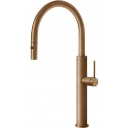Kitchen tap Deck-mounted material: Inox with shower Warm Bronze Brushed PVD, color: Bronze surface: Brushed Deck-mounted