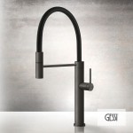 Kitchen tap Deck-mounted material: Inox with shower Semi-Pro, color: Black surface: Brushed Deck-mounted Kitchen tap Deck-mounted material: Inox with shower Semi-Pro, color: Black surface: Brushed Deck-mounted