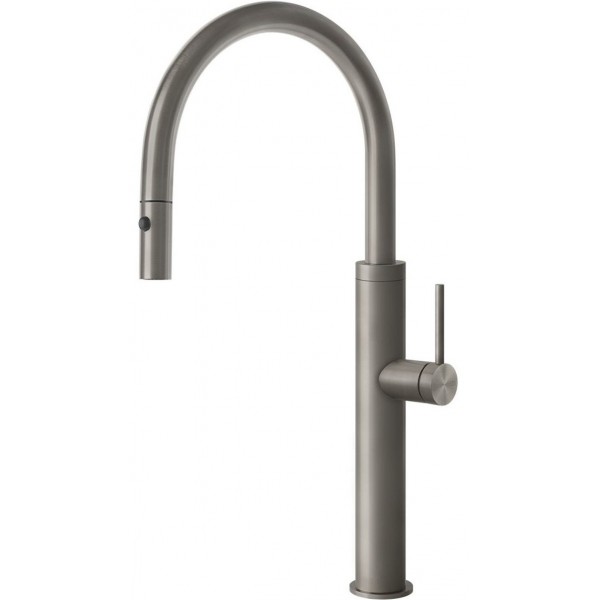 Kitchen tap Deck-mounted material: Inox with shower Steel Brushed PVD, color: Chrome surface: Brushed Deck-mounted Kitchen tap Deck-mounted material: Inox with shower Steel Brushed PVD, color: Chrome surface: Brushed Deck-mounted