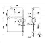 Μπαταρία κουζίνας βυθιζόμενη Copper Brushed PVD από ορείχαλκο, χρώμα: Μπρονζέ επιφάνεια: Βουρτσισμένη Βυθιζόμενες