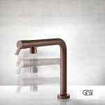 Μπαταρία κουζίνας βυθιζόμενη Copper Brushed PVD από ορείχαλκο, χρώμα: Μπρονζέ επιφάνεια: Βουρτσισμένη Βυθιζόμενες