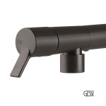 Μπαταρία κουζίνας βυθιζόμενη Black Metal Brushed PVD από ορείχαλκο, χρώμα: Μαύρο επιφάνεια: Βουρτσισμένη Βυθιζόμενες