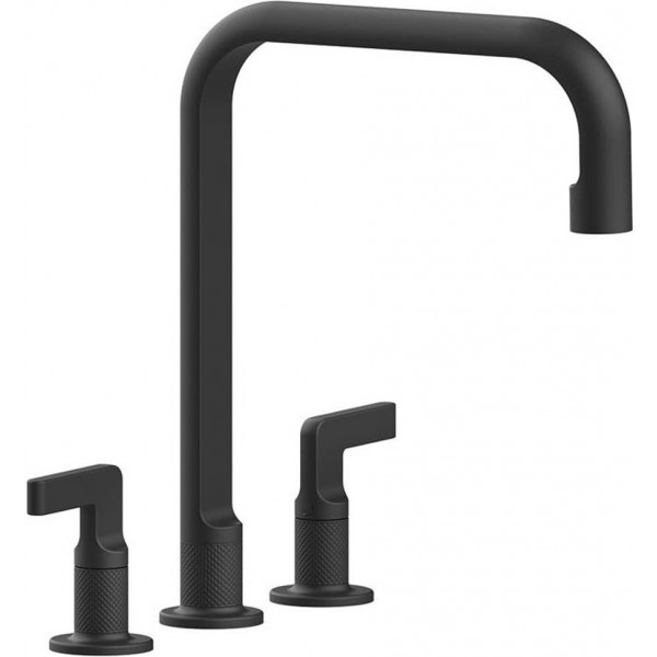 Kitchen tap Deck-mounted material: Brass, color: Black surface: Matt Deck-mounted Kitchen tap Deck-mounted material: Brass, color: Black surface: Matt Deck-mounted