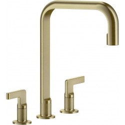 Kitchen tap Deck-mounted material: Brass Brass Brushed PVD, color: Gold surface: Brushed Deck-mounted
