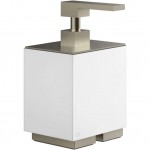 Dispenser countertop material: Brass Finox Brushed Nickel, color: Chrome/White surface: Brushed Soap dispensers