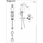 Μπαταρία νιπτήρος επικαθήμενη αναμεικτική από ορείχαλκο με βαλβίδα push-open  White Matt, χρώμα: Λευκό επιφάνεια: Ματ Επικαθήμενες