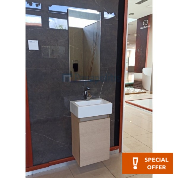 Bathroom furniture set with washbasin 43x34x73 material: Sea plywood wall mounted, color: Wood Oak Bathroom furniture sets Bathroom furniture set with washbasin 43x34x73 material: Sea plywood wall mounted, color: Wood Oak Bathroom furniture sets