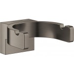 Hook double Flat wall mounted material: Brass, color: Grey surface: Brushed Hooks Hook double Flat wall mounted material: Brass, color: Grey surface: Brushed Hooks