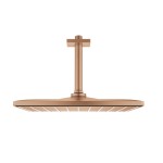 Κεφαλή ντους οροφής 31x31 από ορείχαλκο 1 ροής 310, & βραχίονα 19,1cm, Brushed Warm Sunset, χρώμα: Ροζ Χρυσό επιφάνεια: Βουρτσισμένη Κεφαλές ντους