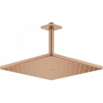 Κεφαλή ντους οροφής 31x31 από ορείχαλκο 1 ροής 310, & βραχίονα 19,1cm, Brushed Warm Sunset, χρώμα: Ροζ Χρυσό επιφάνεια: Βουρτσισμένη Κεφαλές ντους