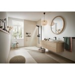 Μπαταρία νιπτήρος επικαθήμενη αναμεικτική από ορείχαλκο καταρράκτης (Cascatta) με βαλβίδα pop-up  110, CoolStart, matt black, χρώμα: Μαύρο επιφάνεια: Ματ Επικαθήμενες