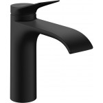 Μπαταρία νιπτήρος επικαθήμενη αναμεικτική από ορείχαλκο καταρράκτης (Cascatta) με βαλβίδα pop-up  110, CoolStart, matt black, χρώμα: Μαύρο επιφάνεια: Ματ Επικαθήμενες