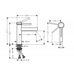 Μπαταρία νιπτήρος επικαθήμενη αναμεικτική από ορείχαλκο με βαλβίδα push-open  110, CoolStart, matt black, χρώμα: Μαύρο επιφάνεια: Ματ Επικαθήμενες