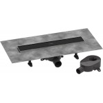 Αυλάκι ντουζιέρας (σχάρα) από inox 50cm, χρώμα: Μαύρο Αυλάκια ντουζιέρας