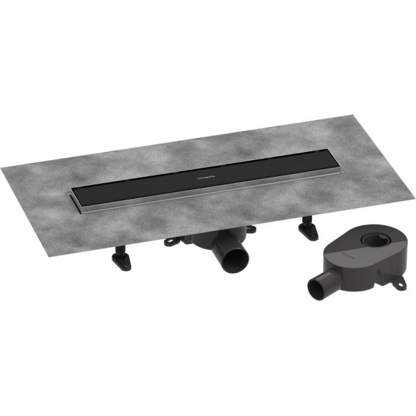 Αυλάκι ντουζιέρας (σχάρα) από inox 50cm, χρώμα: Μαύρο Αυλάκια ντουζιέρας