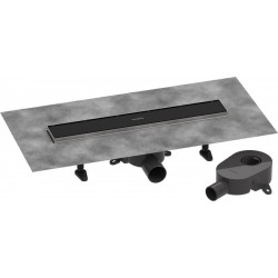 Shower channel material: Inox 50cm, color: Black Linear shower drains