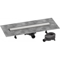 Αυλάκι ντουζιέρας (σχάρα) stainless steel από inox 60cm, χρώμα: Χρωμέ Αυλάκια ντουζιέρας