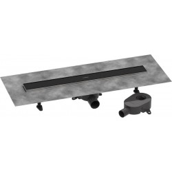 Shower channel material: Inox 70cm, color: Black Linear shower drains
