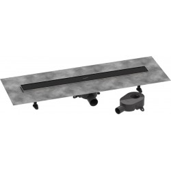 Αυλάκι ντουζιέρας (σχάρα) Matt Black από inox 80cm, χρώμα: Μαύρο Αυλάκια ντουζιέρας