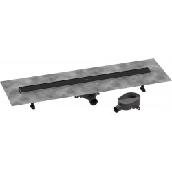 Shower channel material: Inox 90cm, color: Black Linear shower drains