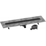 Αυλάκι ντουζιέρας (σχάρα) από inox 90cm, χρώμα: Μαύρο Αυλάκια ντουζιέρας