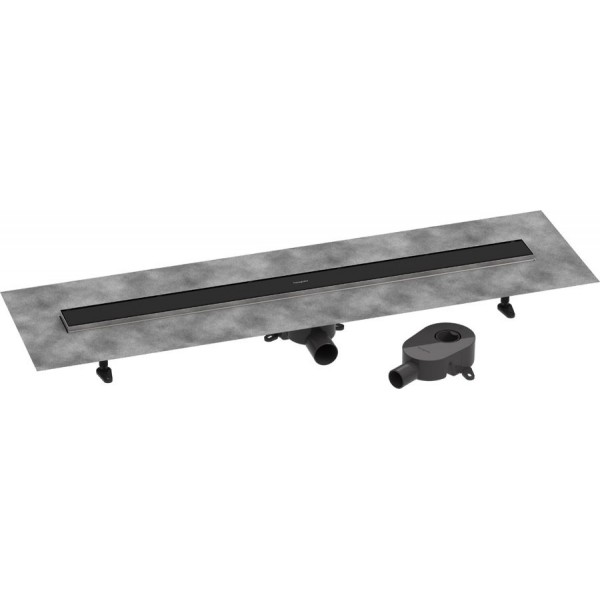 Αυλάκι ντουζιέρας (σχάρα) Matt Black από inox 100cm, χρώμα: Μαύρο Αυλάκια ντουζιέρας
