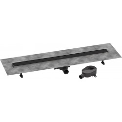 Αυλάκι ντουζιέρας (σχάρα) Matt Black από inox 100cm, χρώμα: Μαύρο Αυλάκια ντουζιέρας