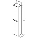 Column cabinet 30x23,6x150 material: Lacquer, color: Grey Columns Column cabinet 30x23,6x150 material: Lacquer, color: Grey Columns