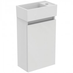Furniture base with washbasin 37x21x67 material: Lacquer 1 basin wall mounted, color: White Cabinets with wash basin