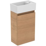 Furniture base with washbasin 37x21x67 material: Wood composite 1 basin wall mounted, color: Wood Oak Cabinets with wash basin Furniture base with washbasin 37x21x67 material: Wood composite 1 basin wall mounted, color: Wood Oak Cabinets with wash basin