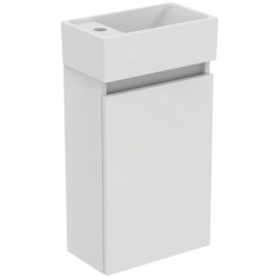 Furniture base with washbasin 37x21x67 material: Lacquer 1 basin wall mounted, color: White Cabinets with wash basin