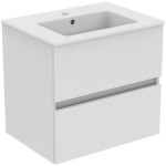 Furniture base with washbasin 61x45x56,5 material: Lacquer 1 basin wall mounted, color: White Cabinets with wash basin Furniture base with washbasin 61x45x56,5 material: Lacquer 1 basin wall mounted, color: White Cabinets with wash basin
